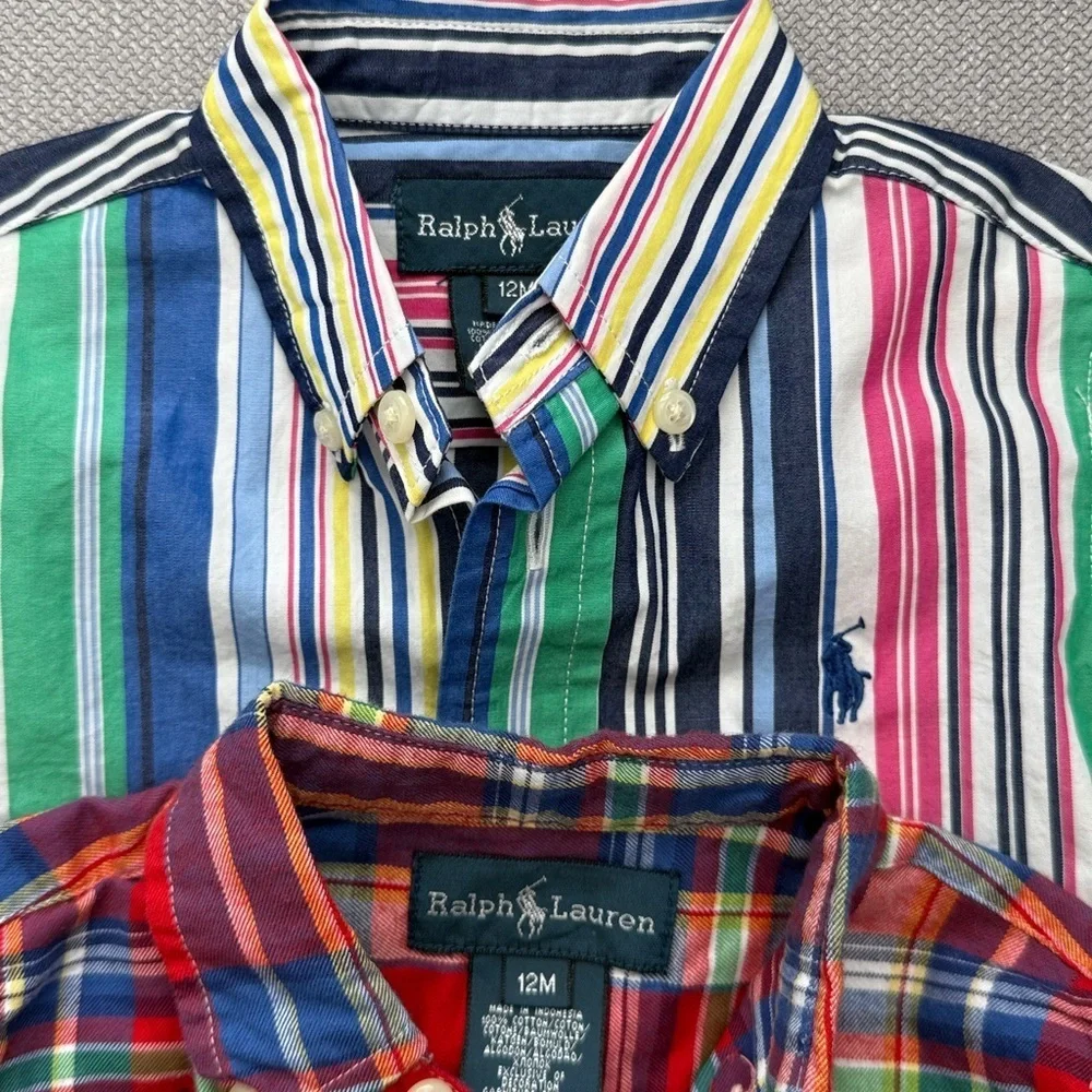 Ralph Lauren Kids Striped and Plaid Button Down Shirts